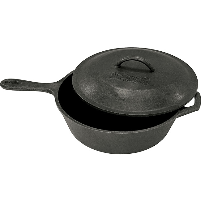 Bayou Classic Cast Iron 3 qt Covered Skillet