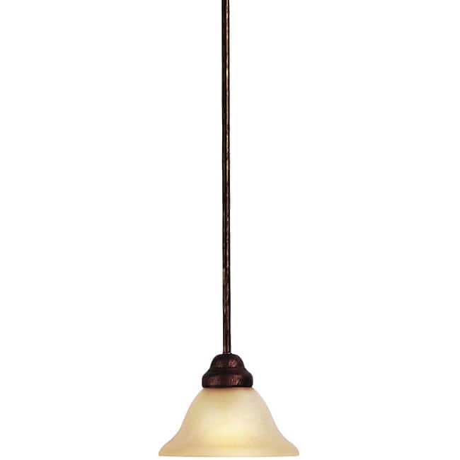 Woodbridge Lighting Anson 1-light Marbled Bronze Mini Pendant Light
