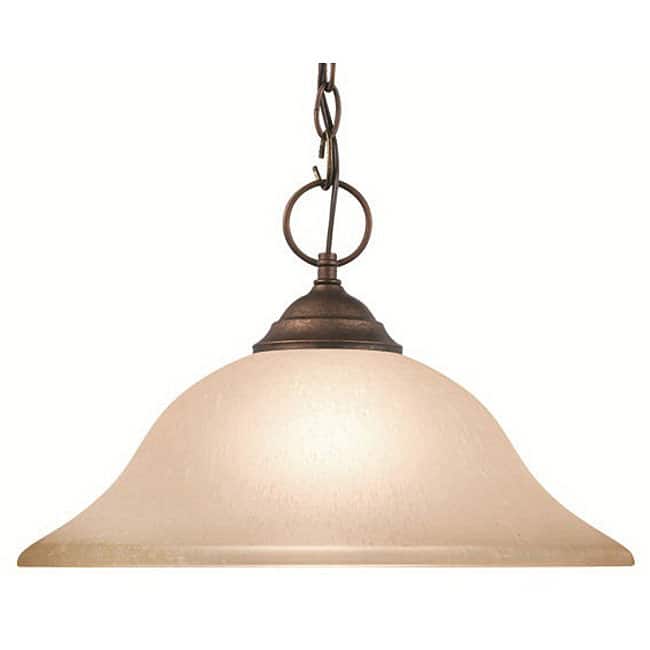 Woodbridge Lighting Anson 1-light Marbled Bronze Pendant
