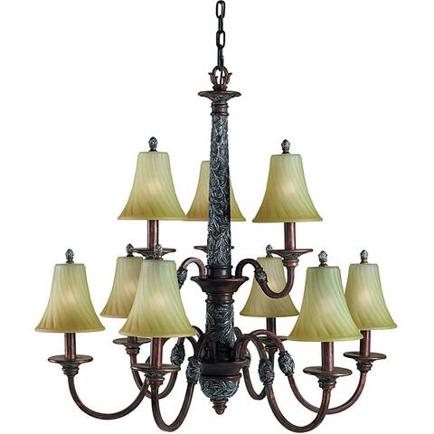 Woodbridge Lighting Vergennes 9-light Bark Chandelier