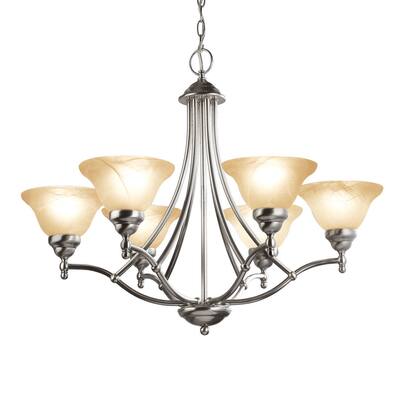 Woodbridge Lighting Anson 6-light Satin Nickel Chandelier