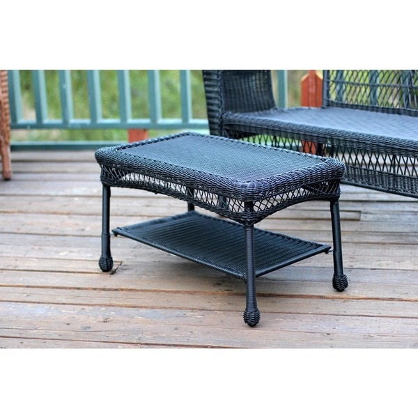 black wicker table