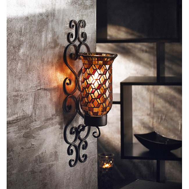 American Atelier Mosaic Glass Wall Sconce