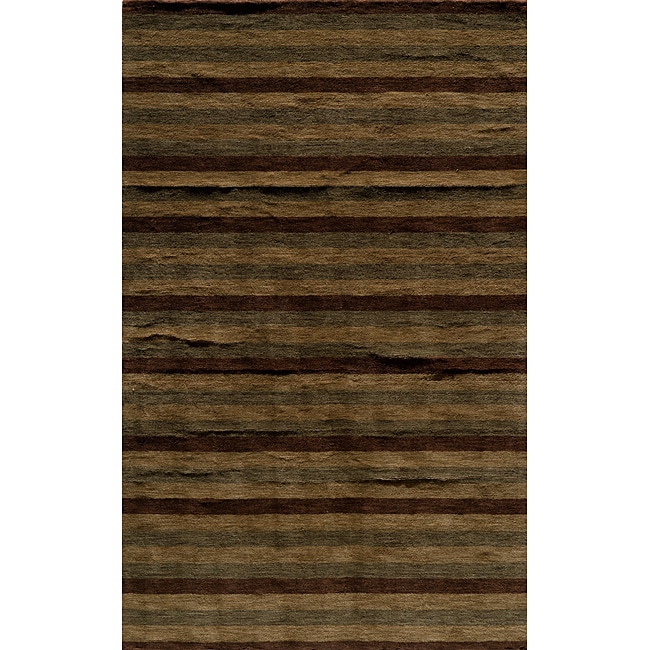 Hand tufted Manhattan Stripes Wool Rug (8 X 11)