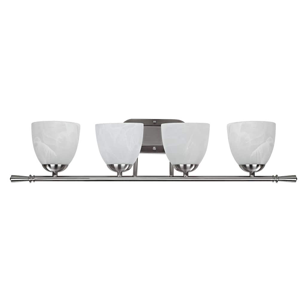 4-light Brushed Nickel Bath Bar