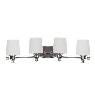 Transitional 4 light Brushed Nickel Bath Bar Chloe Sconces & Vanities