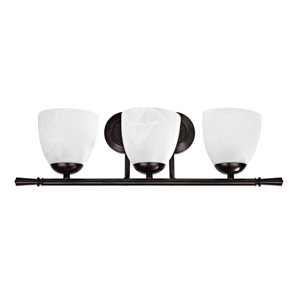 3-light Dark Rubbed Bronze Bath Bar