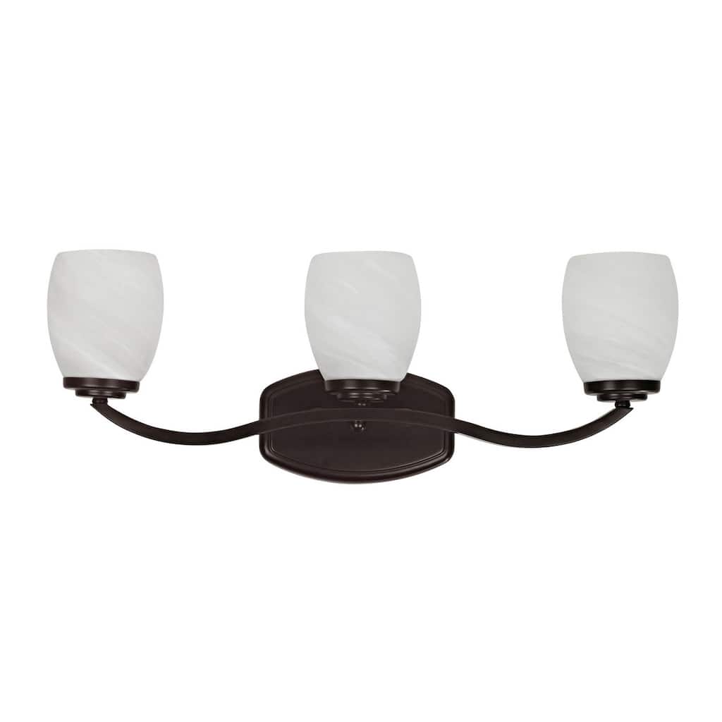 3-light Dark Rubbed-Bronze Bath Bar