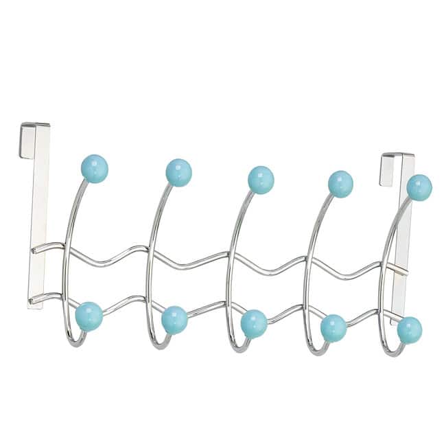 Over-the-door 10 Sage Green Porcelain Ball Hooks