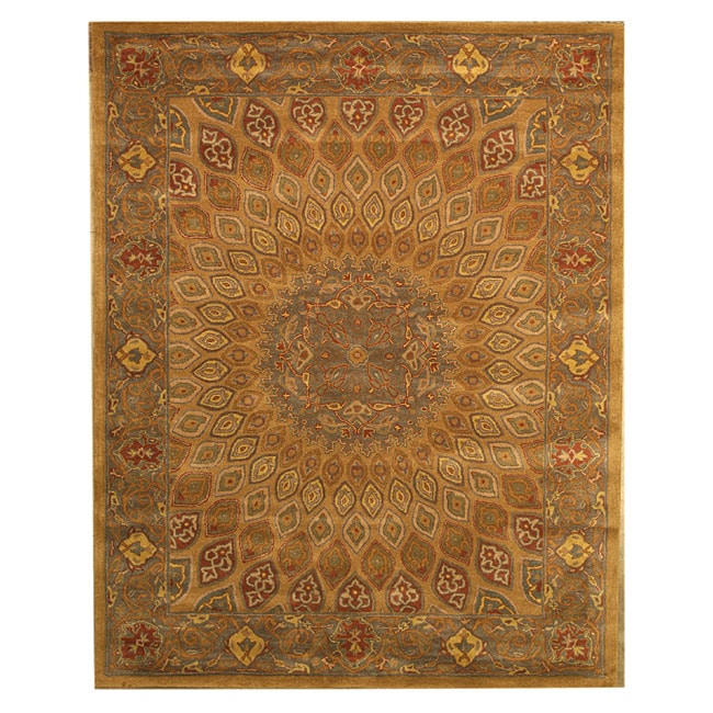 Hand tufted Wool Gold Gombad Rug