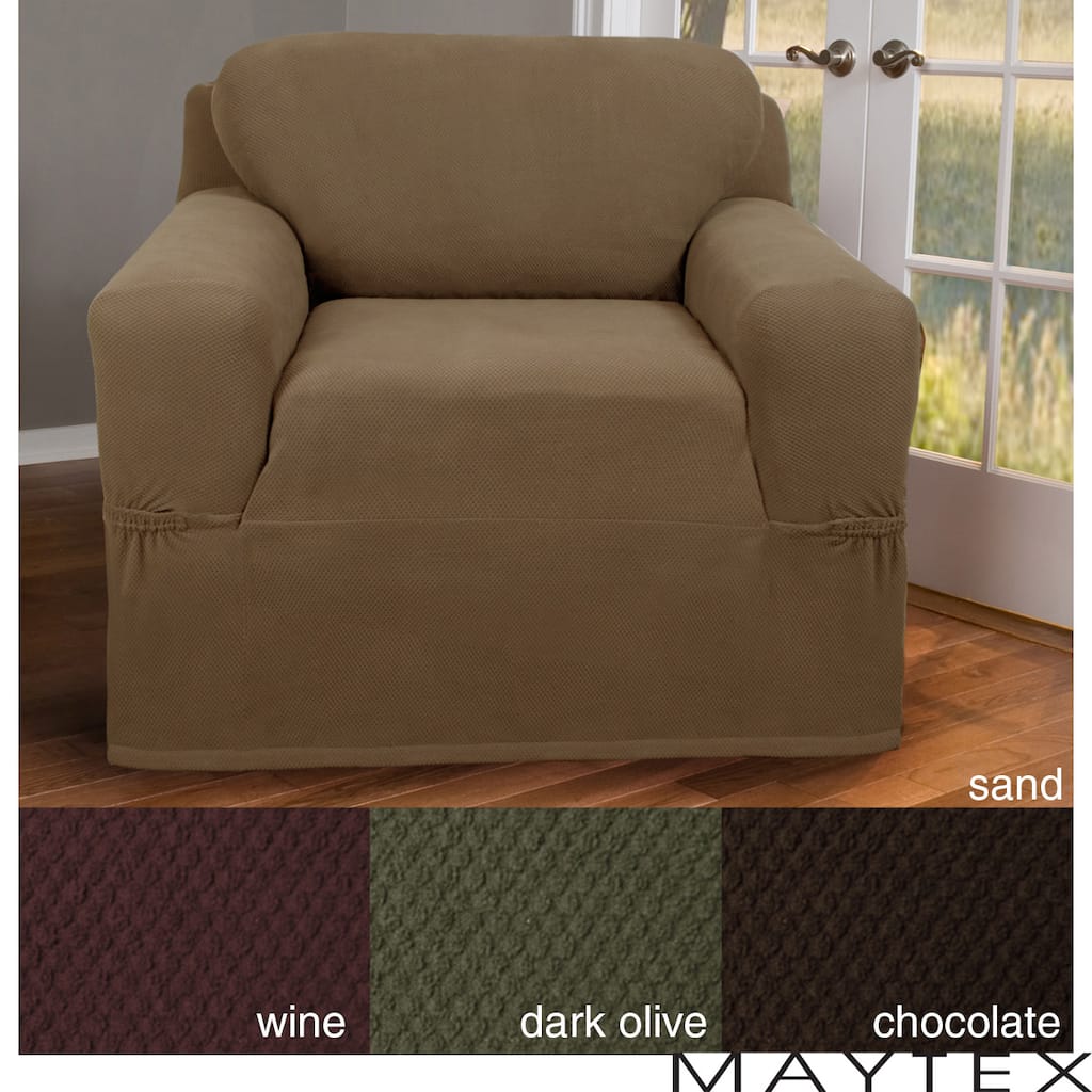 Maytex Stretch Pixel 1-piece Chair Slipcover
