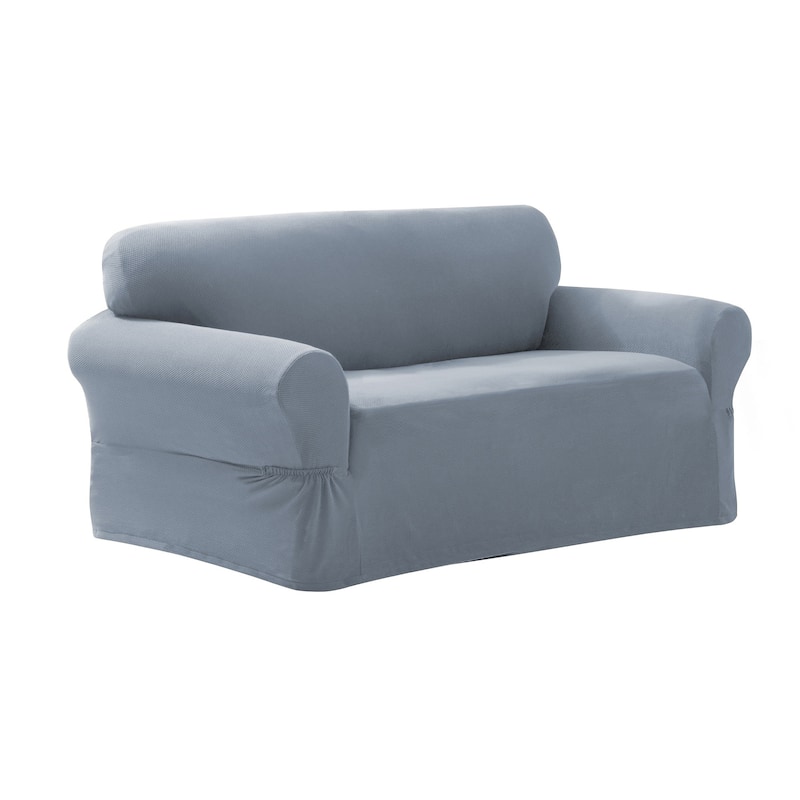 Maytex Stretch Pixel 1 Piece Loveseat Furniture / Slipcover - 34"h x 38"d x 58-73"w - 34"h x 38"d x 58-73"w