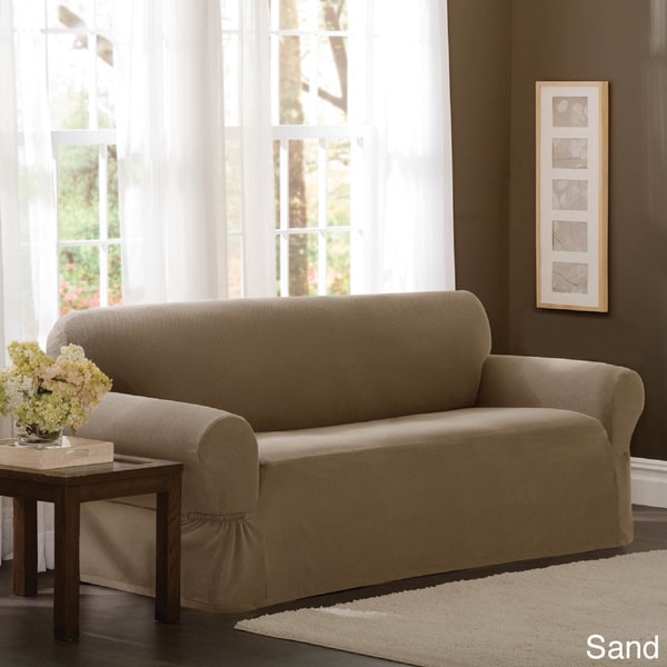 GALWAY T CUSHION SOFA//COUCH COVERS---BROWN--ALSO COMES IN PIQUE STYLE-SEE STORE