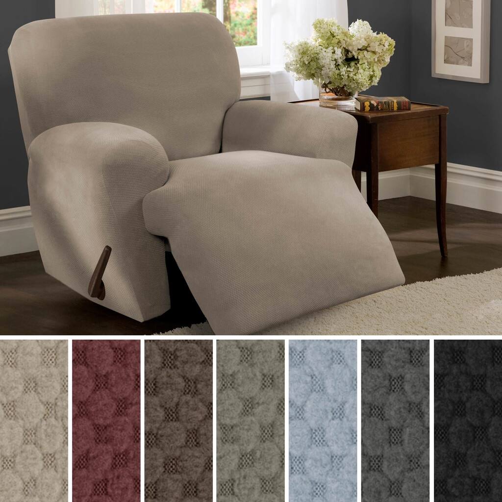 Maytex Stretch Pixel 4 Piece Recliner Furniture Slipcover