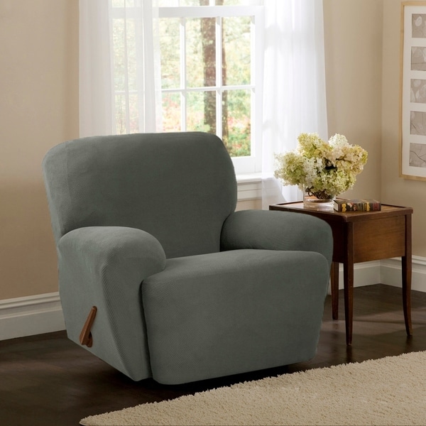 Maytex Stretch Pixel 4 Piece Recliner Furniture Slipcover Free