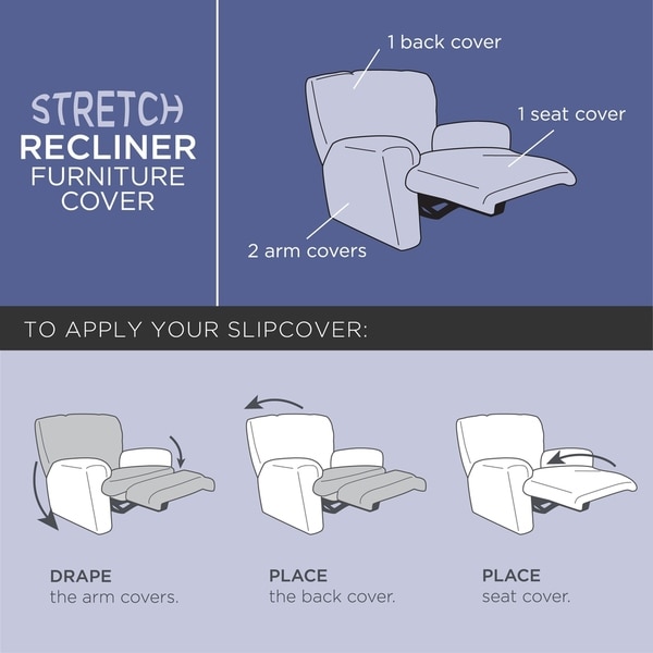 4 piece recliner slipcover