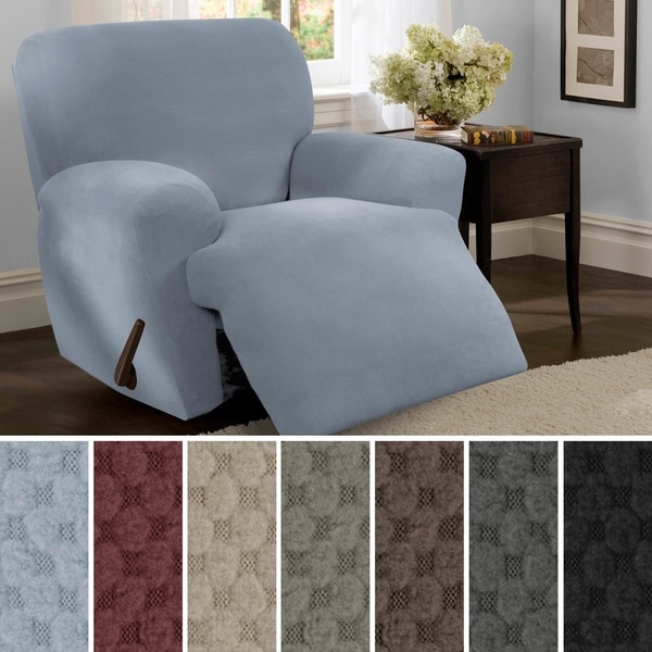 Maytex Stretch Pixel 4 Piece Recliner Furniture Slipcover