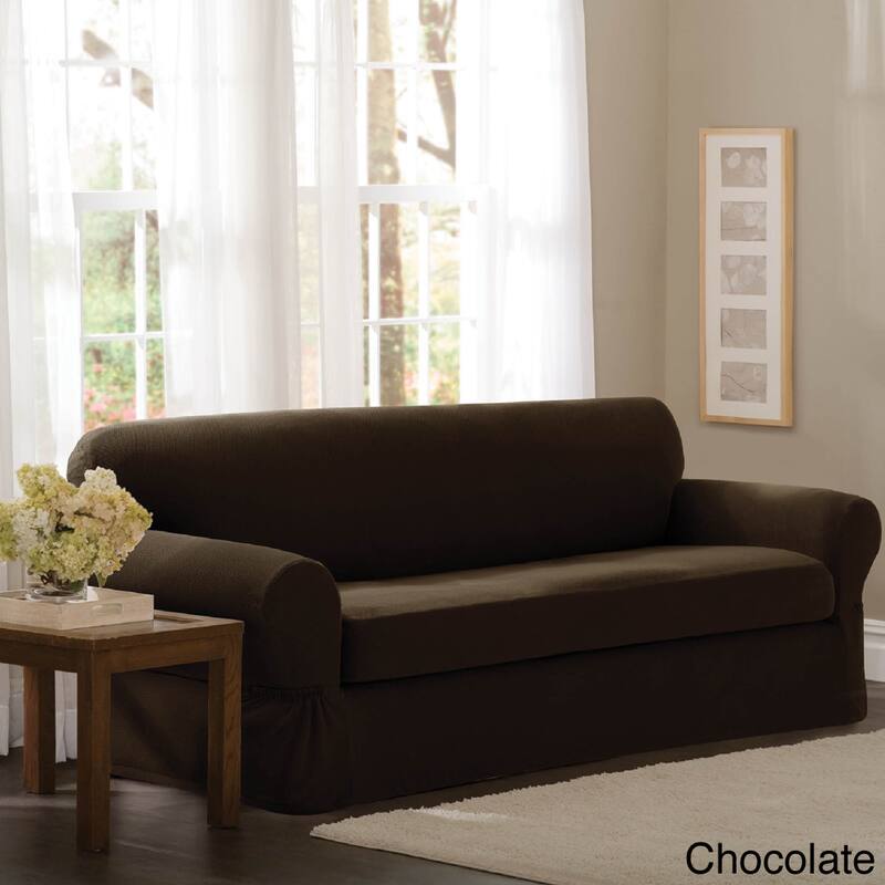 Maytex Stretch Pixel 2 Piece Loveseat Furniture / Slipcover