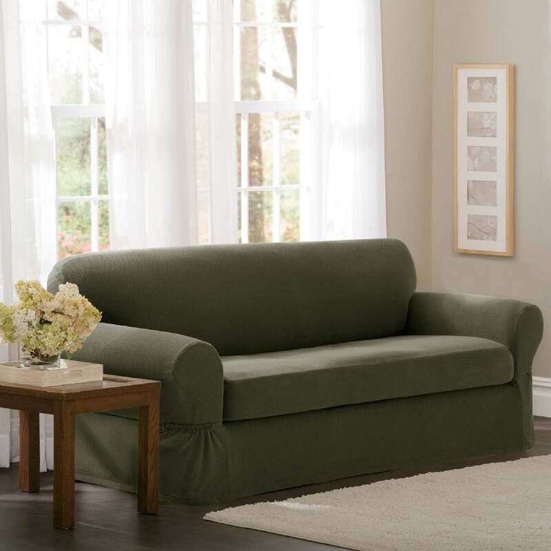 Maytex Stretch Pixel 2 Piece Loveseat Furniture / Slipcover