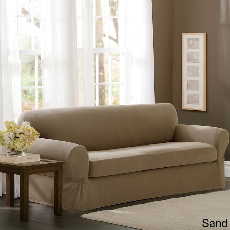 Maytex Stretch Pixel 2 Piece Loveseat Furniture / Slipcover