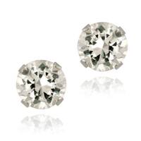 Glitzy Rocks Sterling Silver 2ct Tgw White Topaz 6mm Stud Glitzy Rocks Sterling Silver 2 1 10ct Tgw 6mm White Topaz Stud Earrings