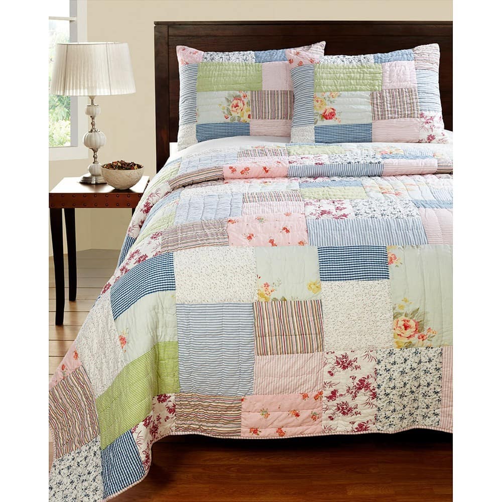 Lattice Cotton Patchwork Quilt Set