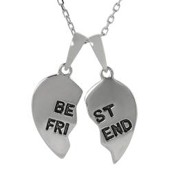 Tressa Sterling Silver 'Best Friend' Heart Necklace Tressa Sterling Silver Necklaces