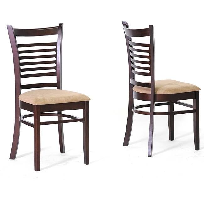 Contemporary Beige Fabric Dining Chair 2-Piece Set by Baxton Studio