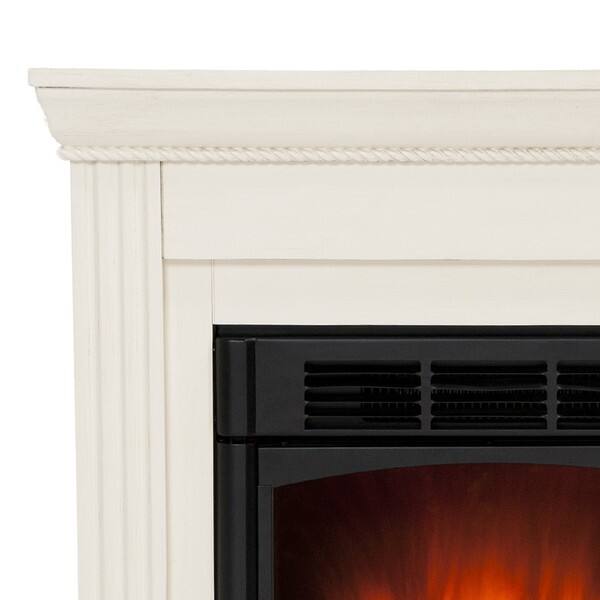 Shop Martel Ivory Convertible Petite Electric Fireplace Free