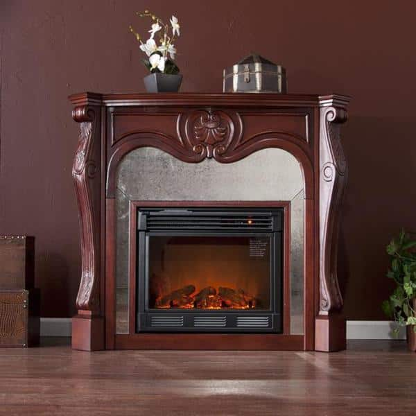 Shop Garrett Cherry Electric Fireplace Overstock 6229847