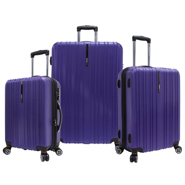 Traveler's Choice Tasmania Polycarbonate 3-piece Expandable 8-wheel Spinner Luggage Set