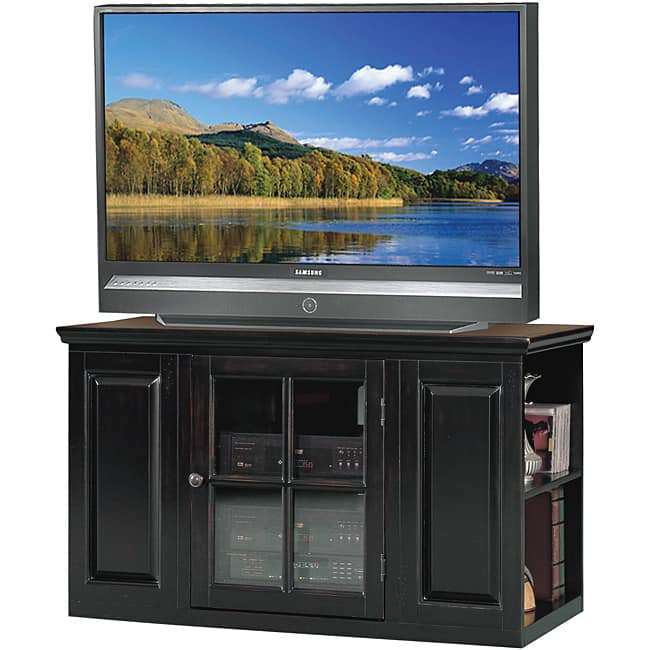 Rubbed Black 42-inch Bookcase TV Stand & Media Console