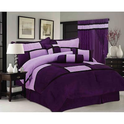 Chelsea Contemporary Microsuede 7-piece Comforter Set