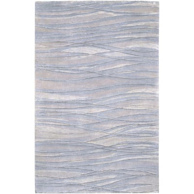 Hand-knotted McKinney Abstract Design Wool Area Rug - 5' x 8' - 5' x 8'