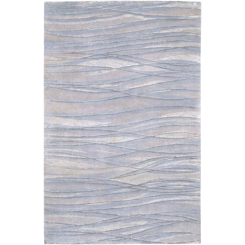 Hand-knotted McKinney Abstract Design Wool Area Rug - 5' x 8' - 5' x 8'