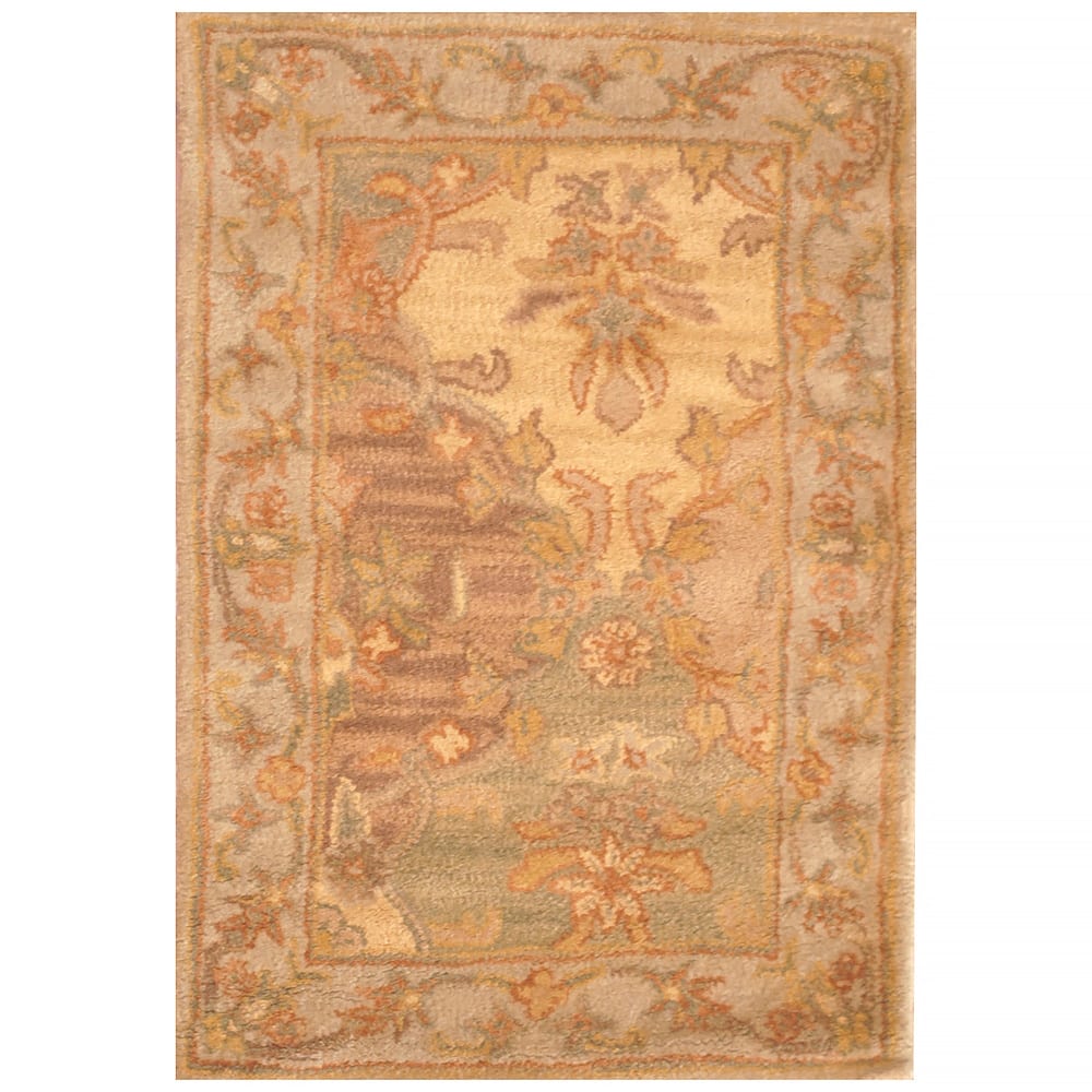 Handmade Tabriz Wool Rug (India) - 2' x 3'