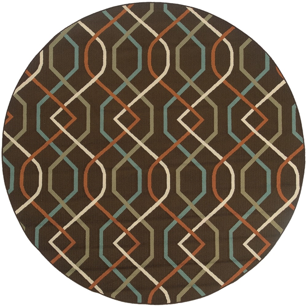 Vista Home Malta Lattice Helix Indoor-Outdoor Loop Pile Area Rug