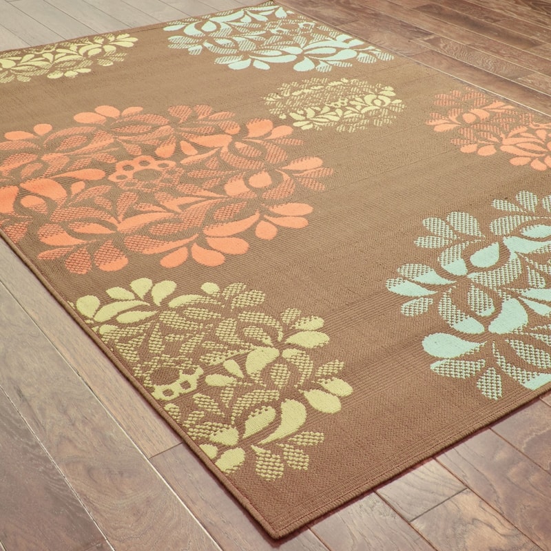 Vista Home Malta Floral Medallions Indoor-Outdoor Area Rug