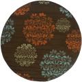 StyleHaven Floral Brown/Blue Indoor-Outdoor Area Rug - 7'10