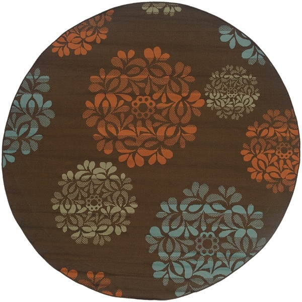 Shop Malta Floral Medallions Indoor-Outdoor Area Rug - 7 ...