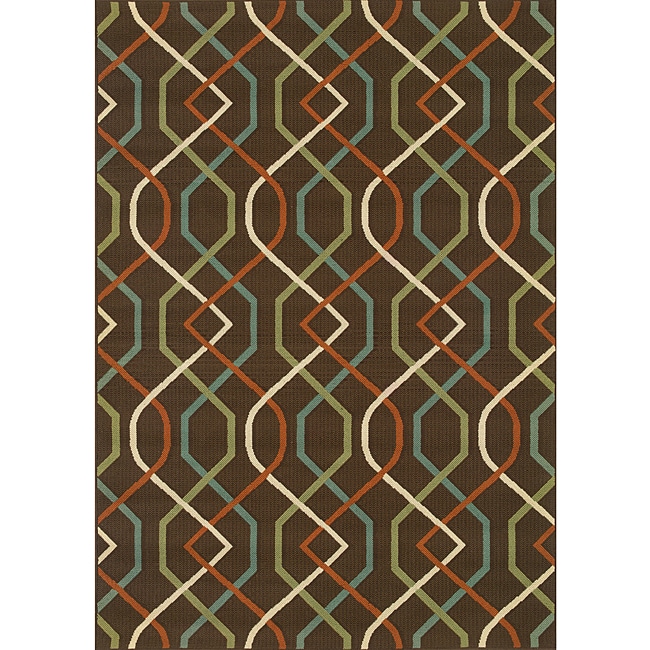 Brown/ivory Outdoor Polypropylene Area Rug (710 X 10)