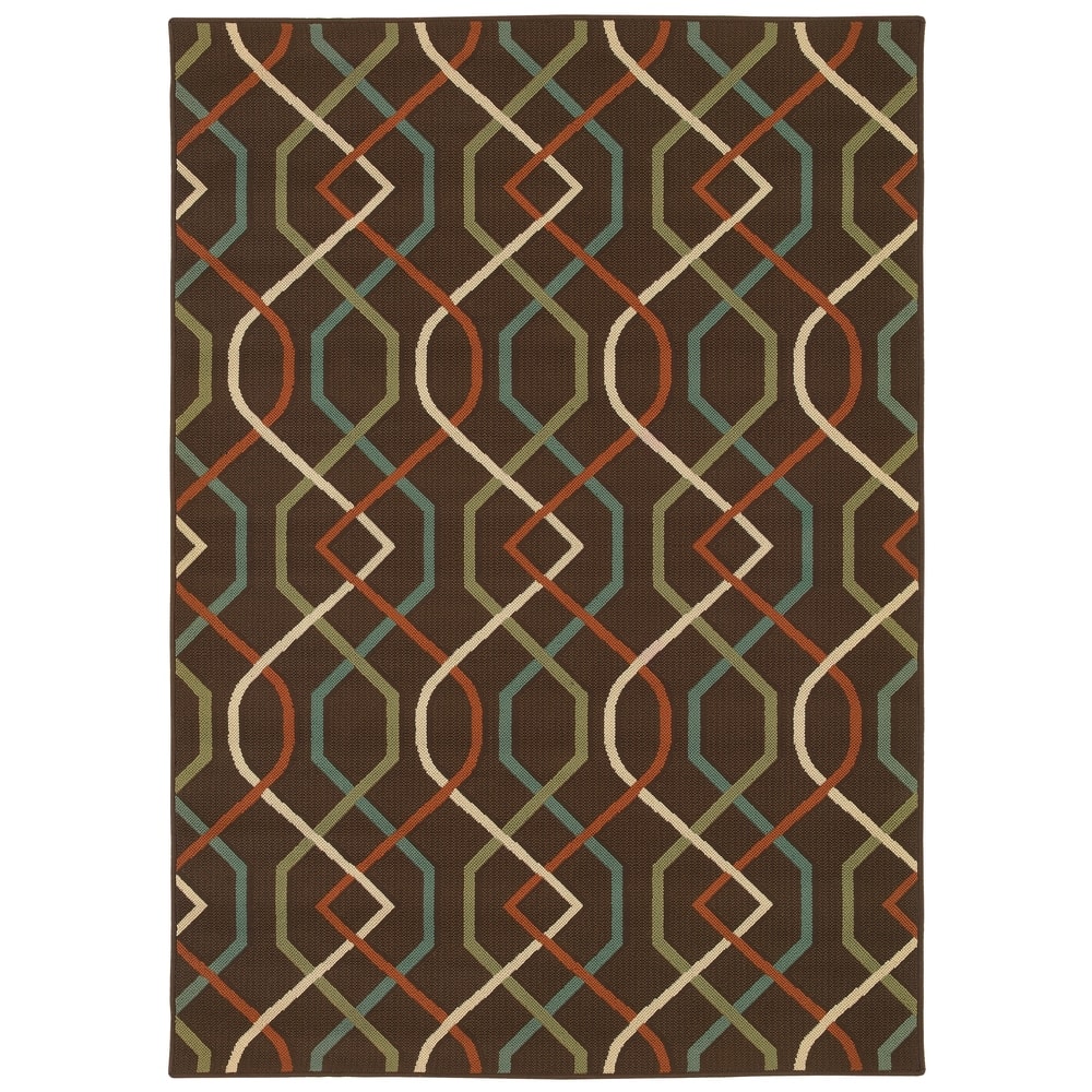 Vista Home Malta Lattice Helix Indoor-Outdoor Loop Pile Area Rug