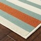 preview thumbnail 2 of 5, Malta Horizontal Striped Indoor/ Outdoor Loop Pile Area Rug