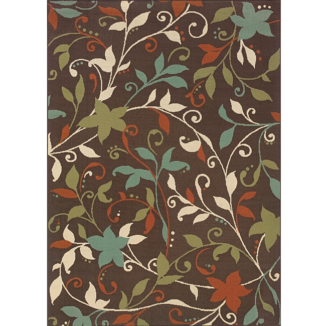 Brown/ Green Outdoor Area Rug (25 X 45)