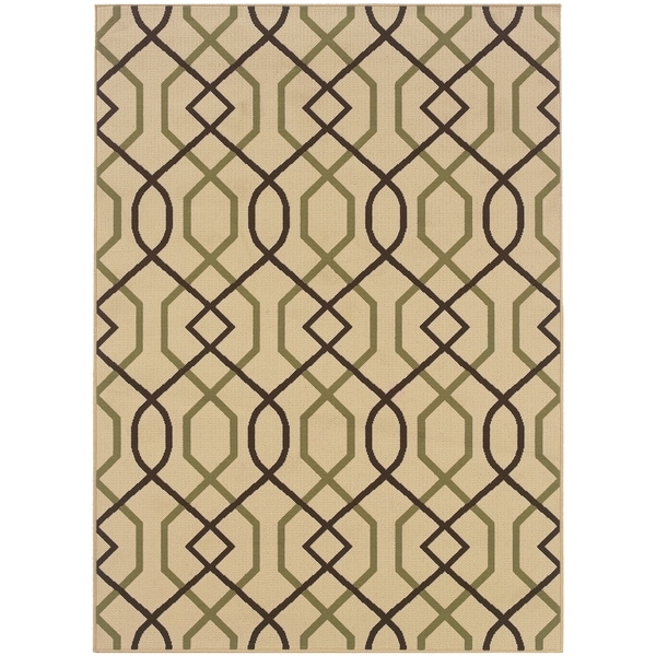 Malta Lattice Helix Indoor-Outdoor Loop Pile Area Rug - 5'3" x 7'6". Opens flyout.
