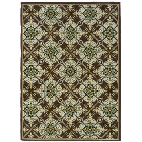 Catalina Inspired Floral Indoor-Outdoor Area Rug - 6'7" x 9'6"