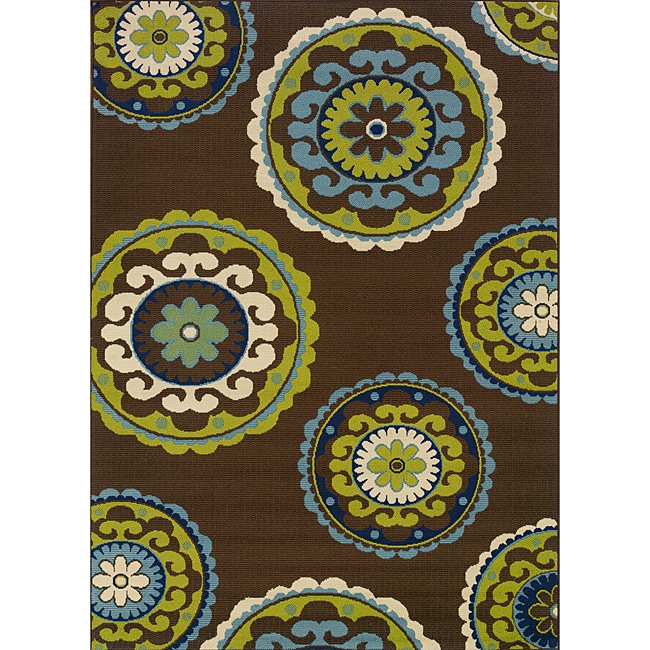 Brown/ Green Outdoor Area Rug (310 X 56)