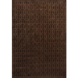 Miramar Brown/ Brown Transitional Area Rug (3'10 x 5'5) Style Haven 3x5   4x6 Rugs