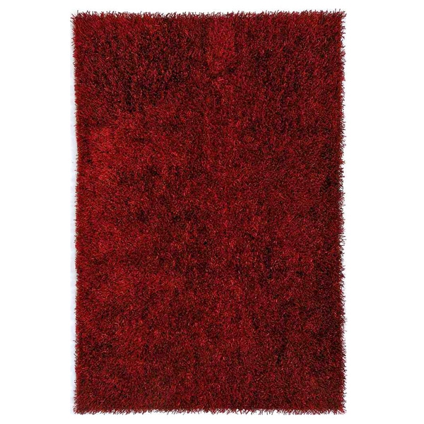 Flux Woven Red Shag Rug (5' x 7'6) JRCPL 5x8   6x9 Rugs