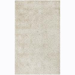 Handwoven Mandara White Shag Area Rug (9' x 13') Mandara 7x9   10x14 Rugs